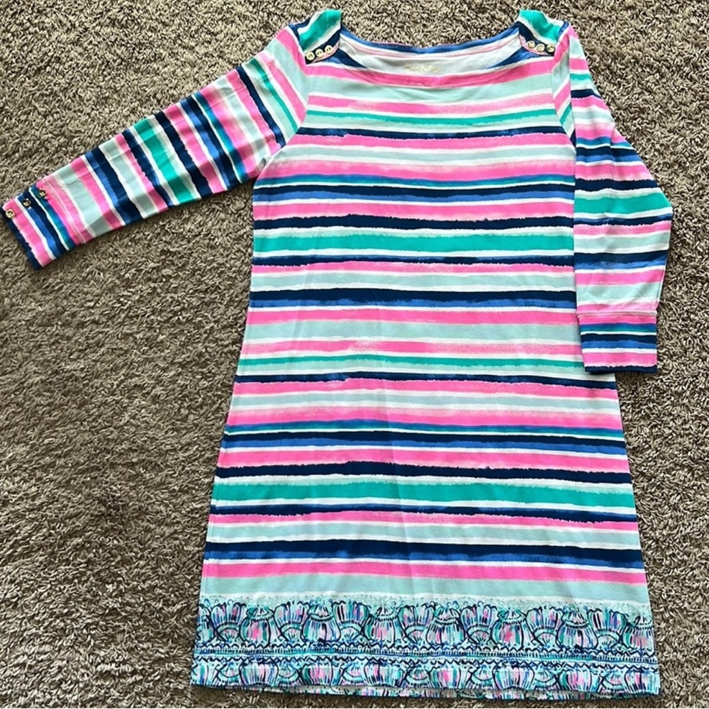 Lilly Pulitzer Multicolor Striped Long Sleeve Dress